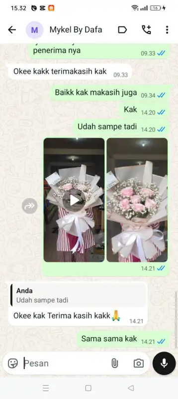 Testimonial Papan buket bunga KEPULAUAN SULA