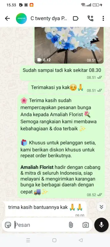 Testimonial krans bunga KEPULAUAN SULA