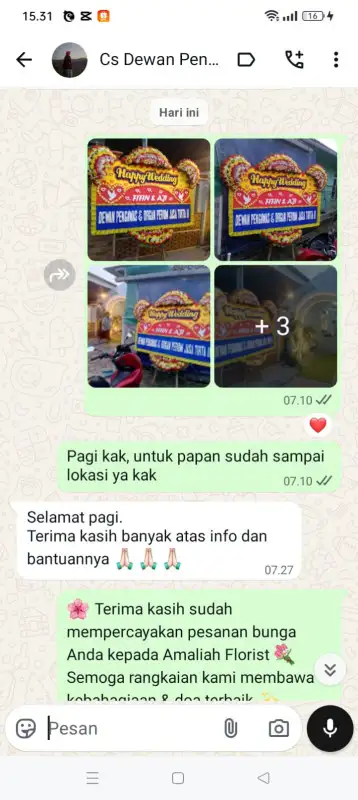 Testimonial papan bunga KEPULAUAN SULA